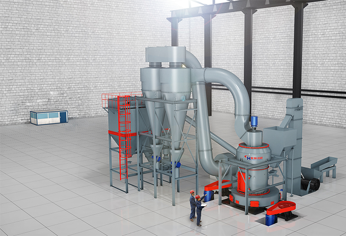 重晶石磨粉程序 HC纵摆式磨粉机设备成套设备组成