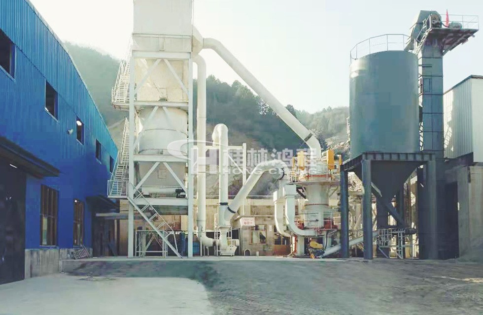HLMX1100立磨磨碳酸钙生产线山西桂林鸿程案例1500目