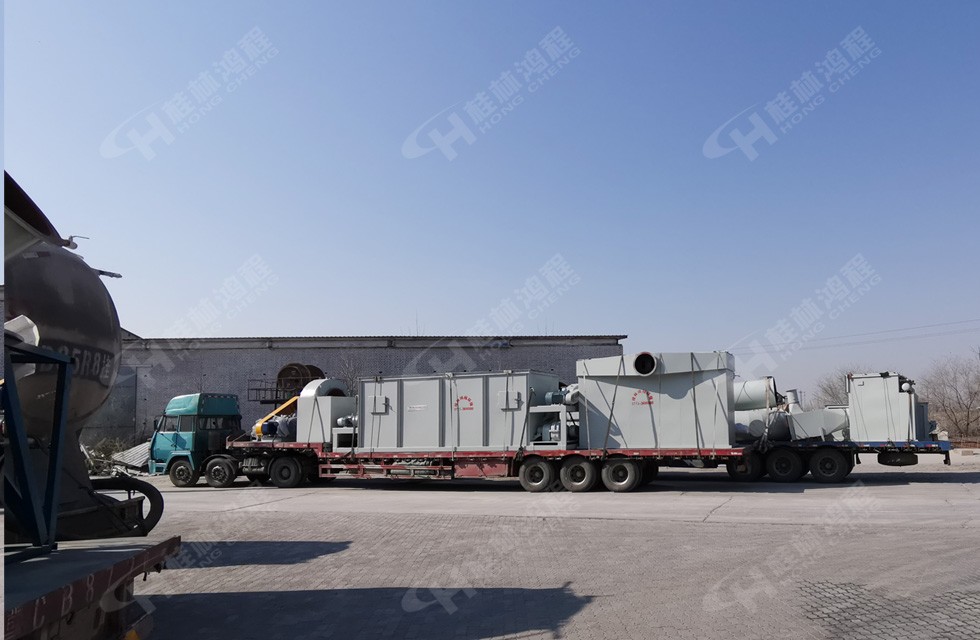 桂林鸿程HC大型氢氧化钙生产线（15吨小时）到达华北地区客户现场