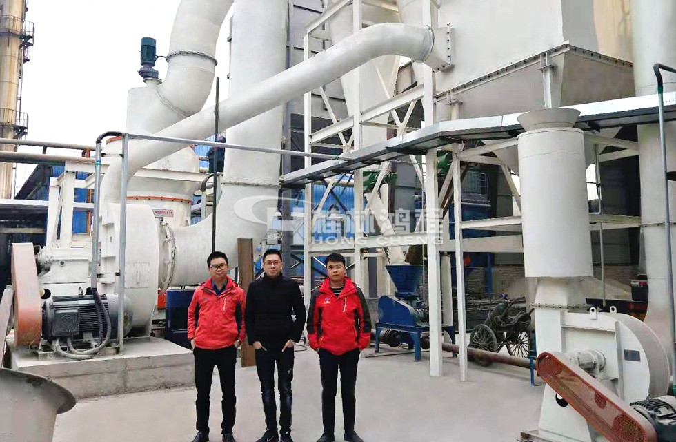 活性氧化钙生工艺设备200目D90山西HC1700摆式磨粉机生产线