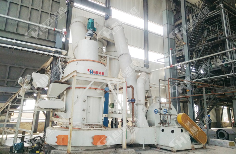 沥青加煤混合HC1700摆式磨粉机生产线北京客户接线开机生产
