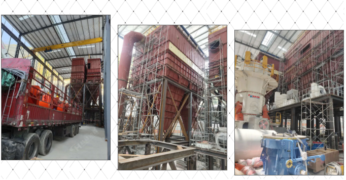 三台HLMX1700碳酸钙超细立磨运抵安装现场