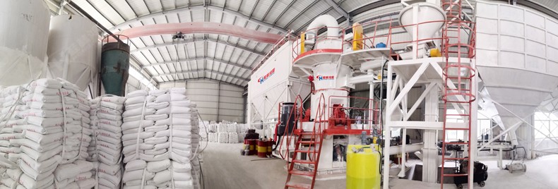 年产15万吨纳米碳酸钙设备 广西贺州某厂购置桂林鸿程的HLMX超细碳酸钙立磨