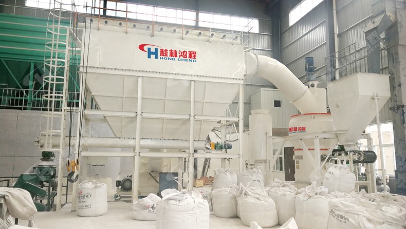 致密刚玉磨粉机HCQ1500雷蒙磨生产线投产现场