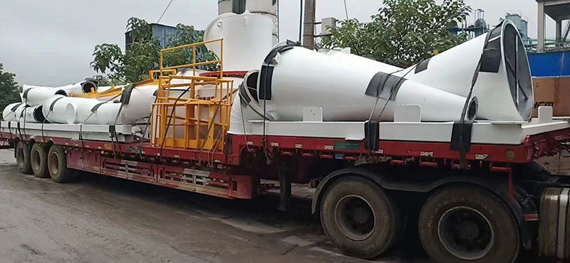 湖南某老板订购时产十五吨氢氧化钙生产线货物到场剪影!