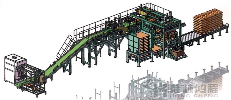 桂林鸿程机电全自动包装推垛生产线