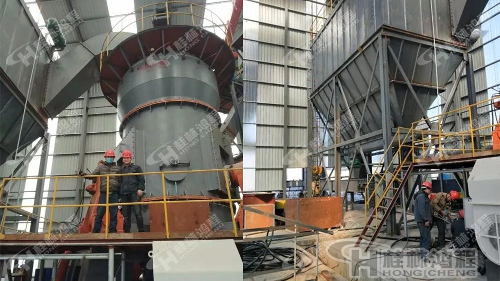 鸿程人造大理石生产线设备HLM立磨项目客户现场 鸿程人造大理石生产线设备HLM立磨项目客户现场