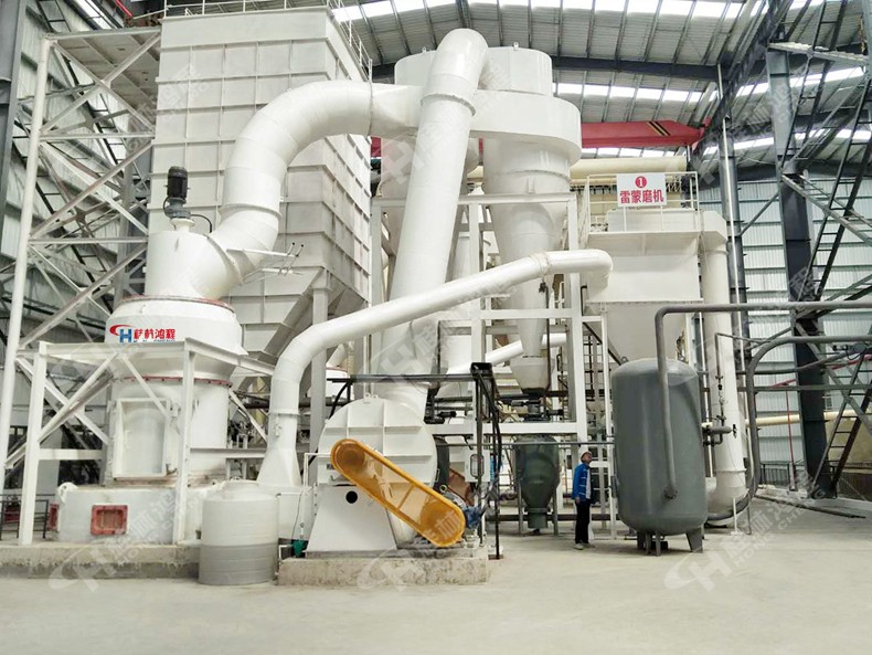 广东某集团年产32万吨石油焦制粉石油焦磨机6台HC1700石油焦磨粉机项目车间一角