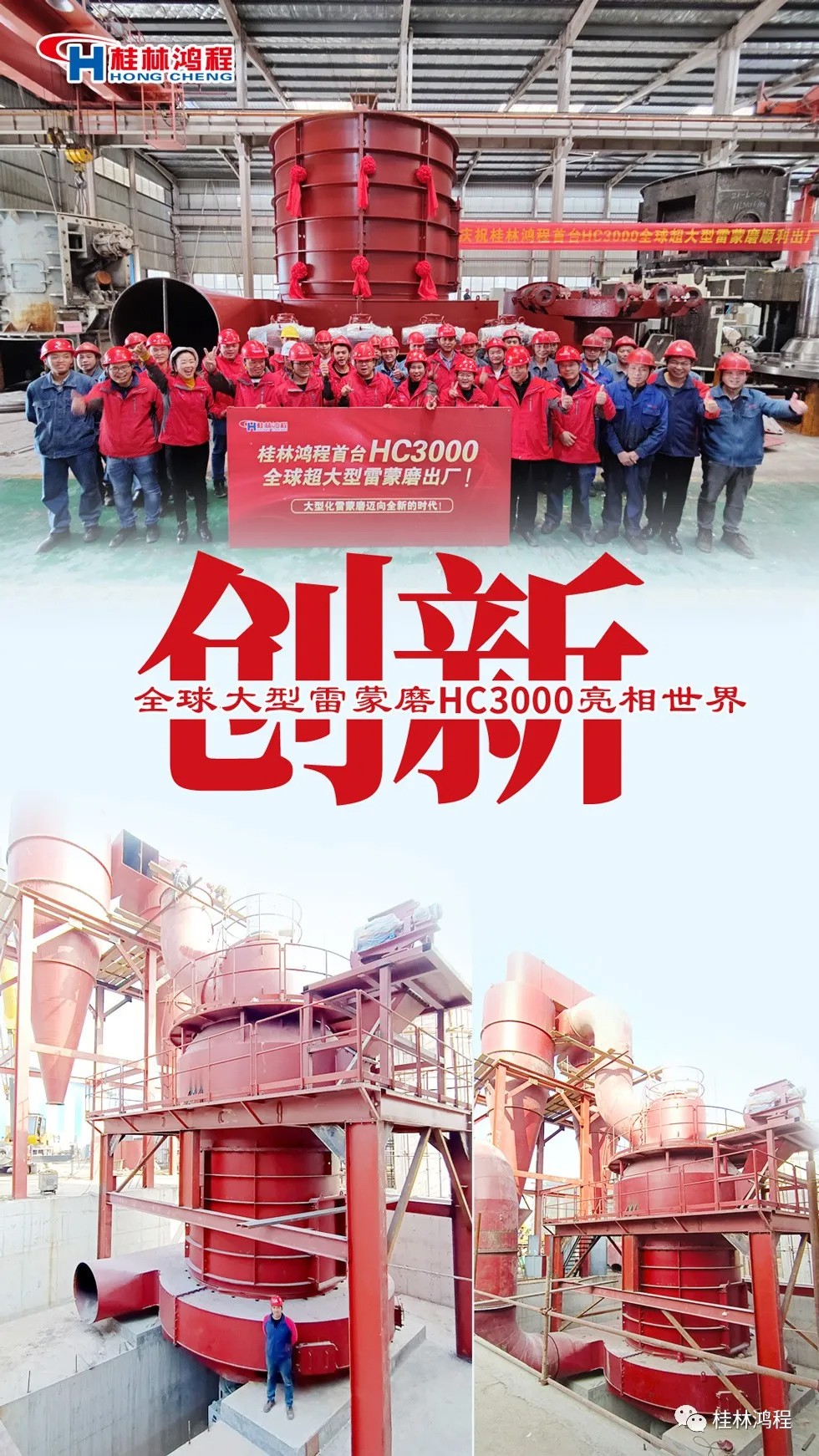 盘点2021年桂林鸿程硬核瞬间几件大事有聚光灯!HC3000摆式磨粉机投入市场